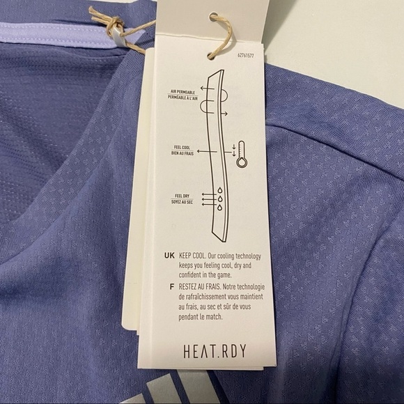 Adidas Heat Rdy Running Tee Sz XL Orbit Violet - Picture 7 of 12